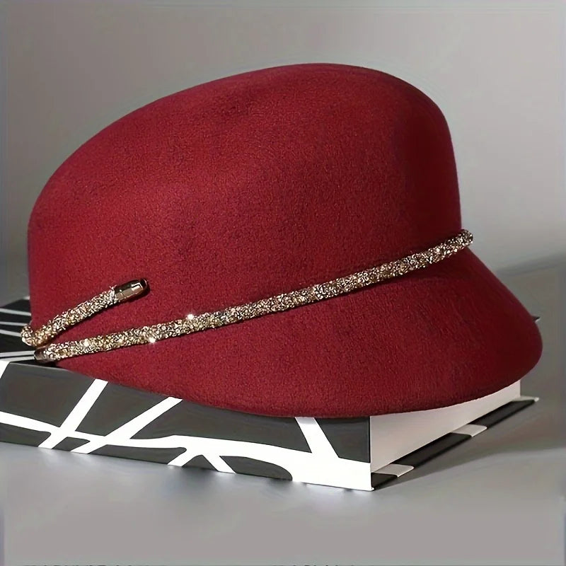 Hannah Celestine Crystal Wool Cloche