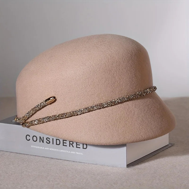Hannah Celestine Crystal Wool Cloche