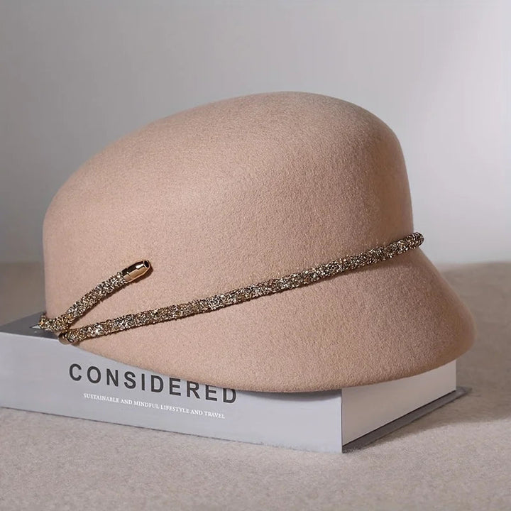 Hannah Celestine Crystal Wool Cloche