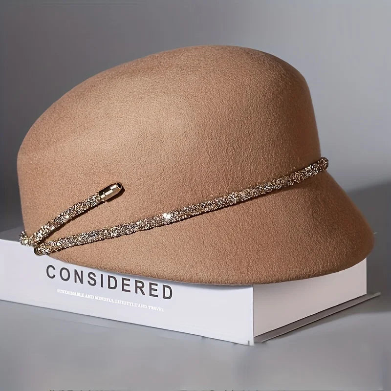 Hannah Celestine Crystal Wool Cloche