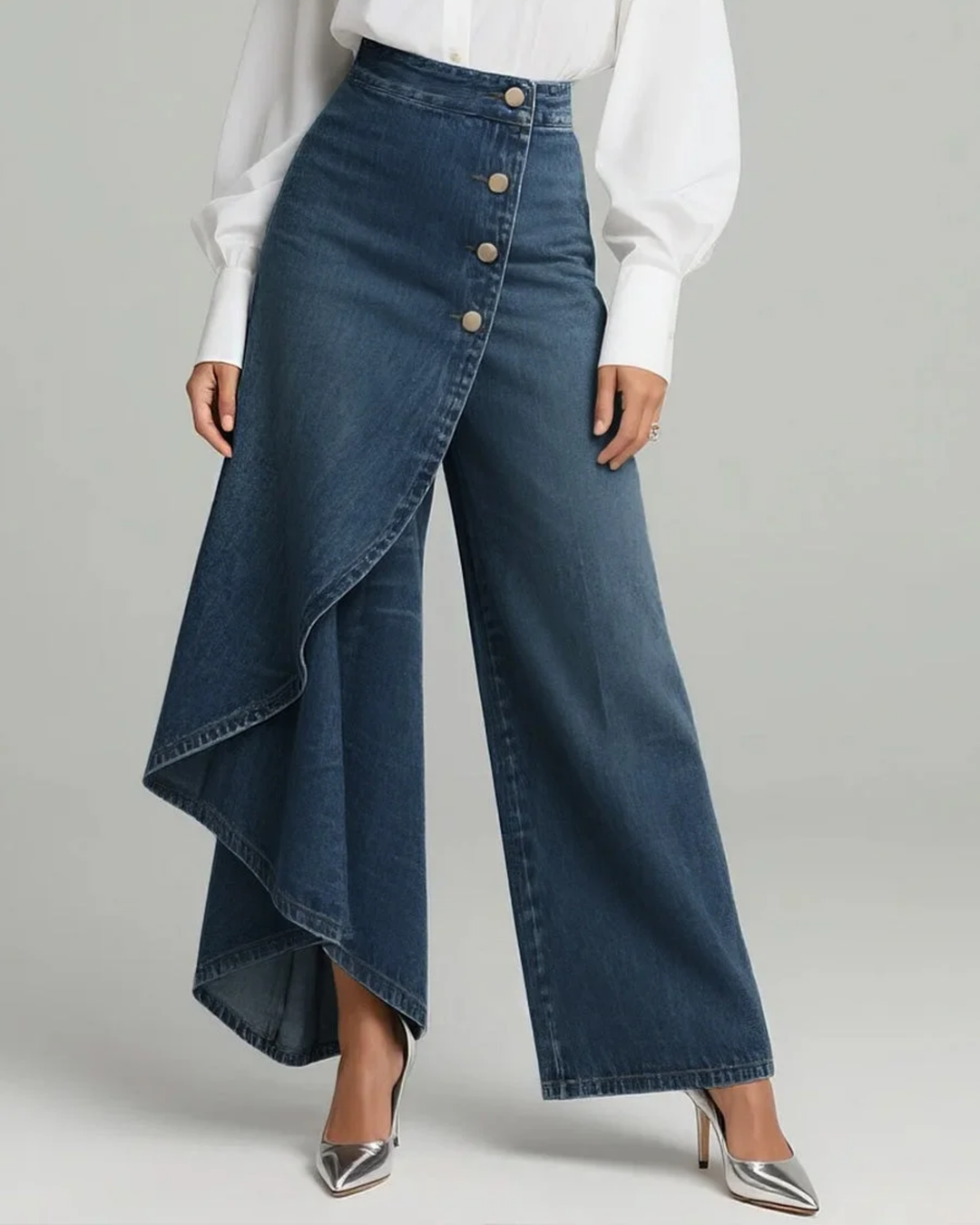 Amélie | Flattering Denim Wrap Trousers