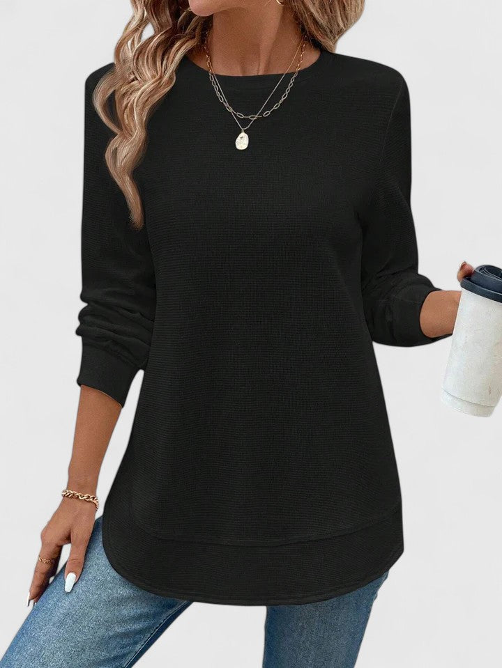 Tessa | Flattering Long Sleeve O-Neck Top