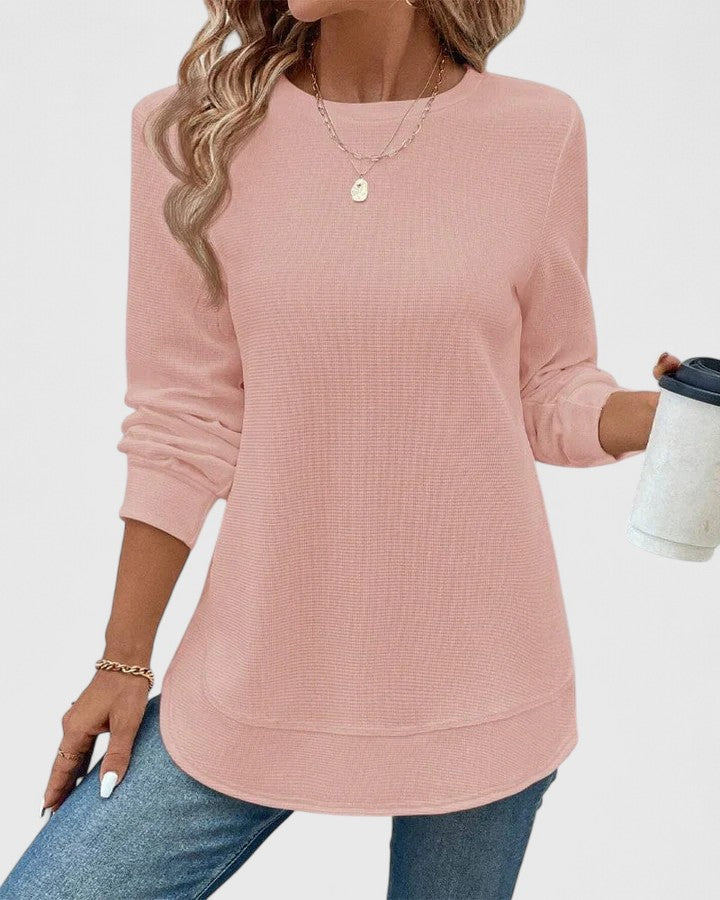 Tessa | Flattering Long Sleeve O-Neck Top