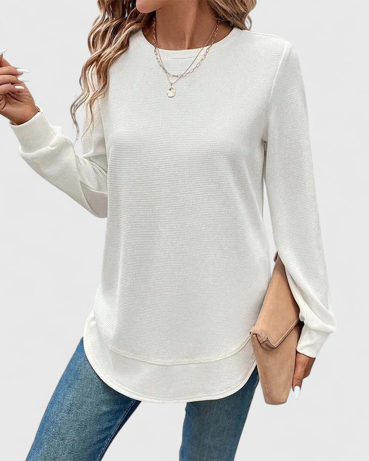Tessa | Flattering Long Sleeve O-Neck Top