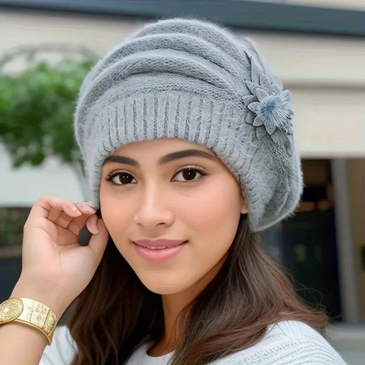 Emily Blossom Knit Beret