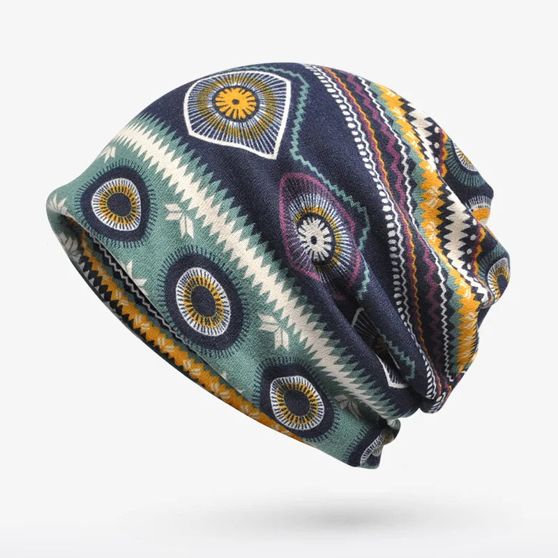 Quentin Retro Elegance Knit Beanie Bonnet Turban
