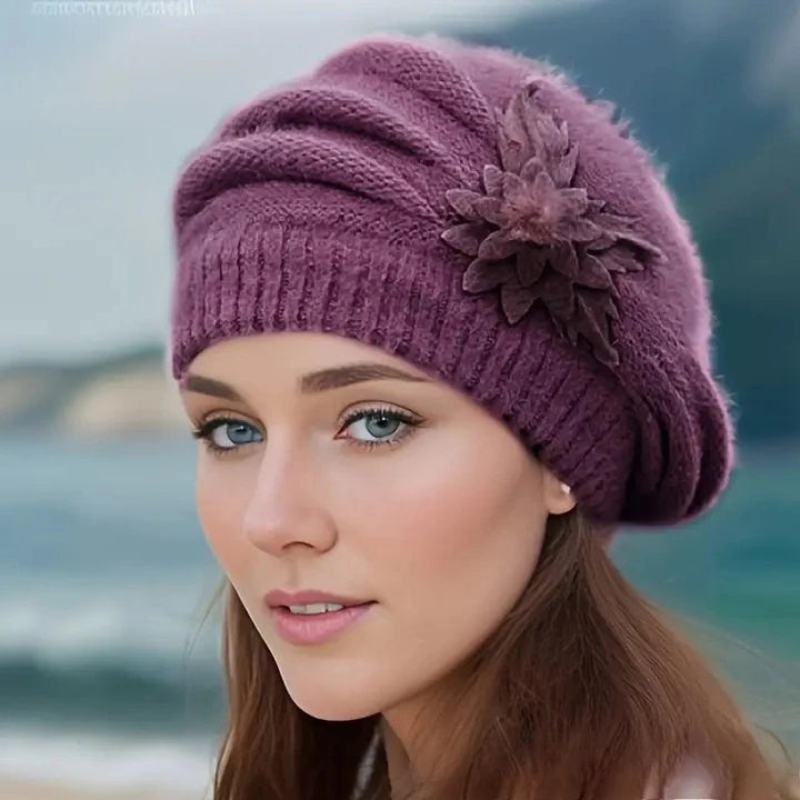 Emily Blossom Knit Beret