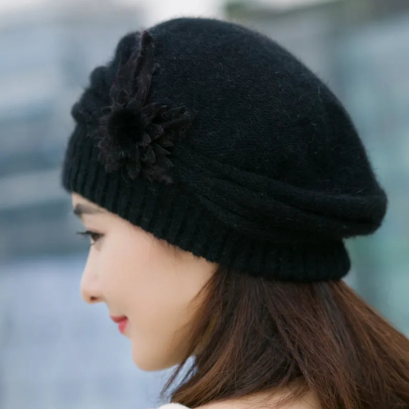 Emily Blossom Knit Beret