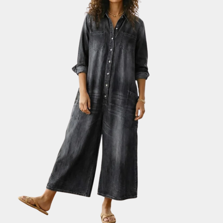 Émilie | Flattering Vintage Denim Jumpsuit