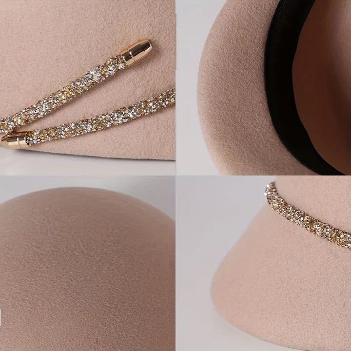 Hannah Celestine Crystal Wool Cloche