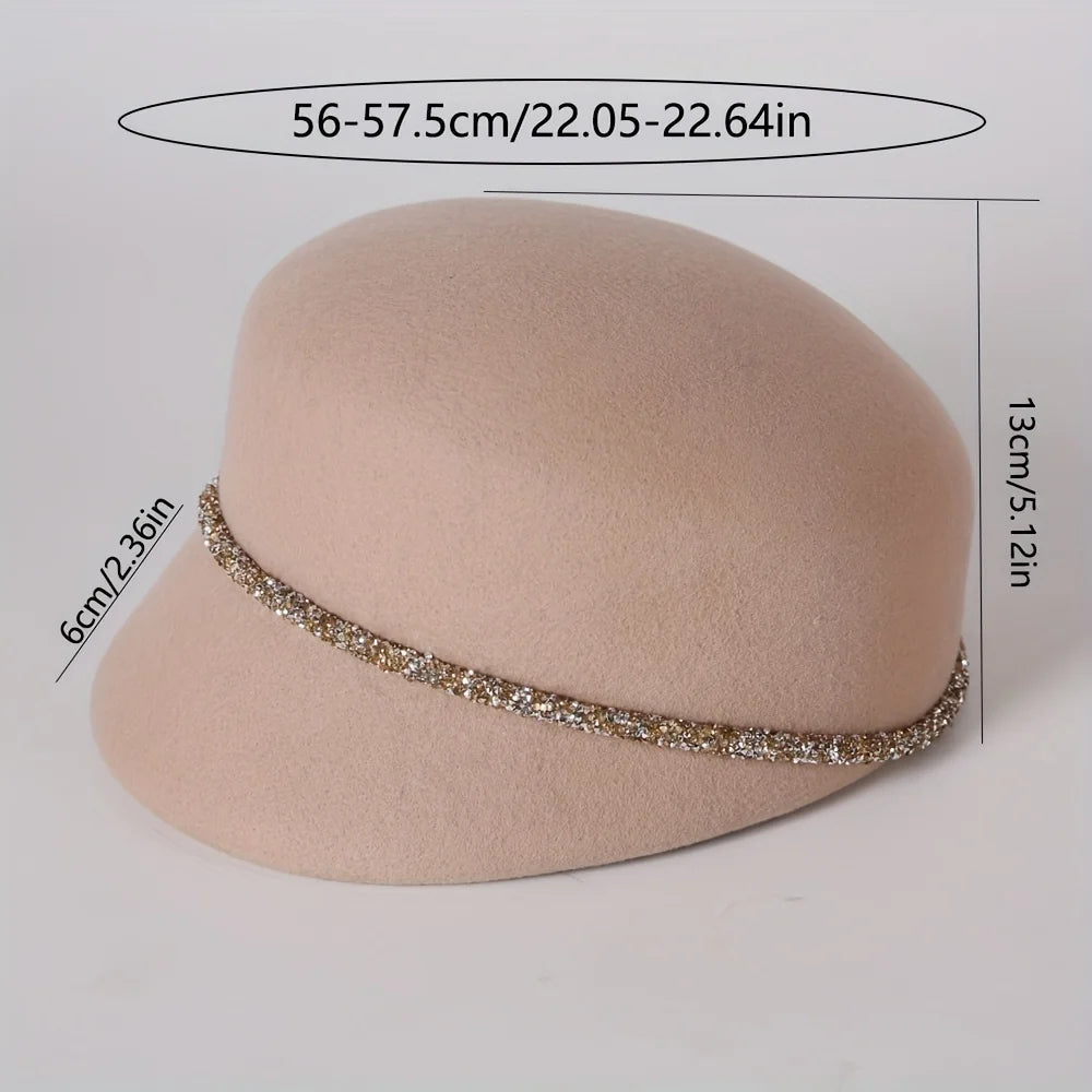Hannah Celestine Crystal Wool Cloche