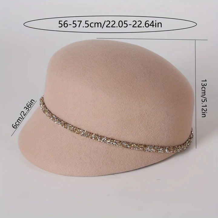 Hannah Celestine Crystal Wool Cloche