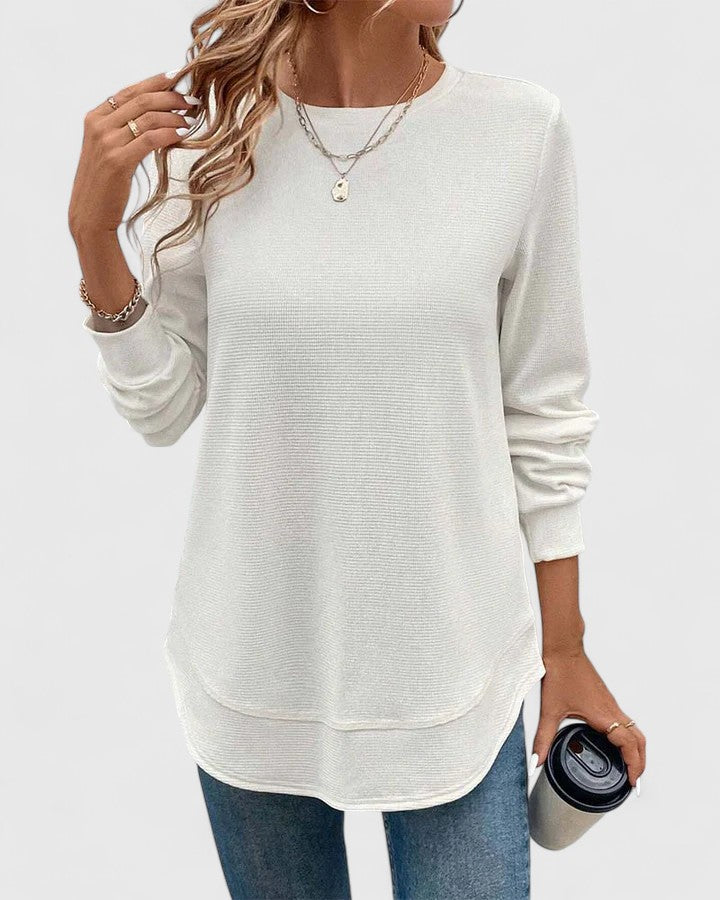 Tessa | Flattering Long Sleeve O-Neck Top