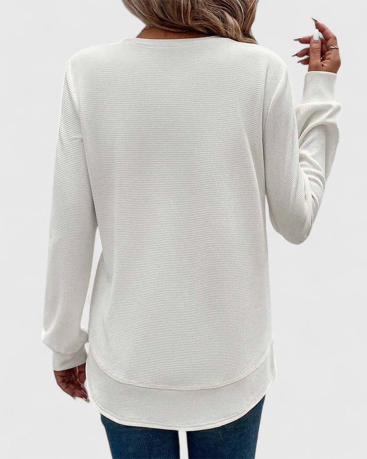 Tessa | Flattering Long Sleeve O-Neck Top
