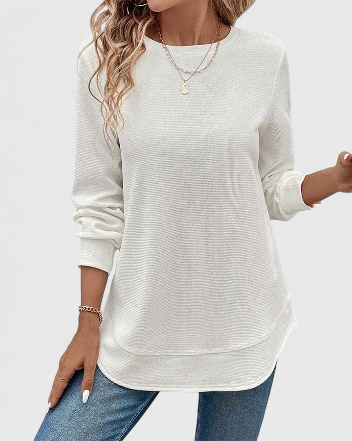 Tessa | Flattering Long Sleeve O-Neck Top