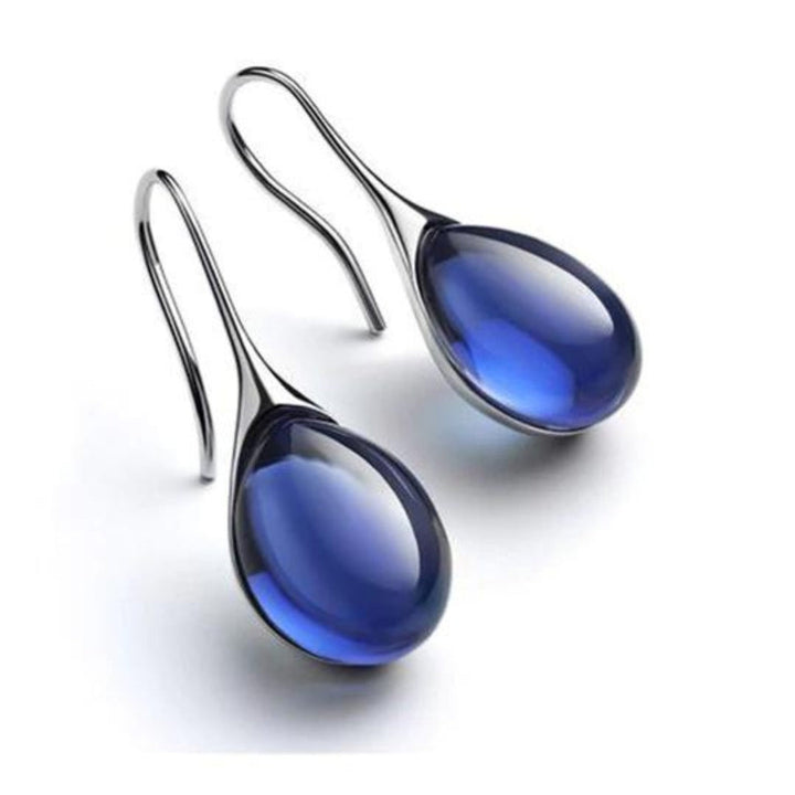 Laurine Crystal Drop Earrings in Gold and Silver