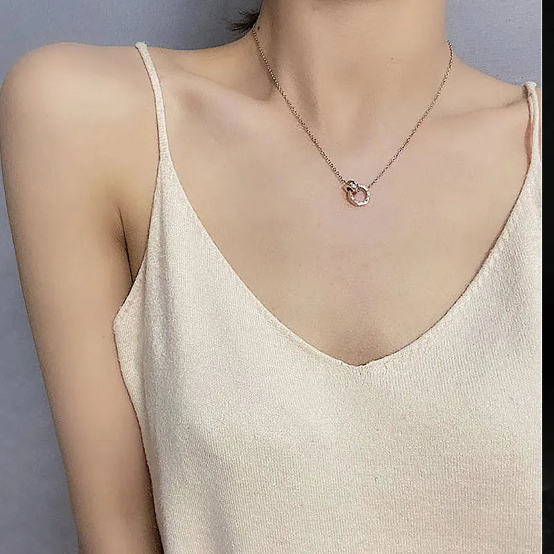 Agathe Roman Numeral Charm Necklace