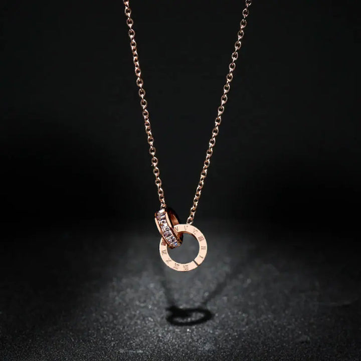 Agathe Roman Numeral Charm Necklace