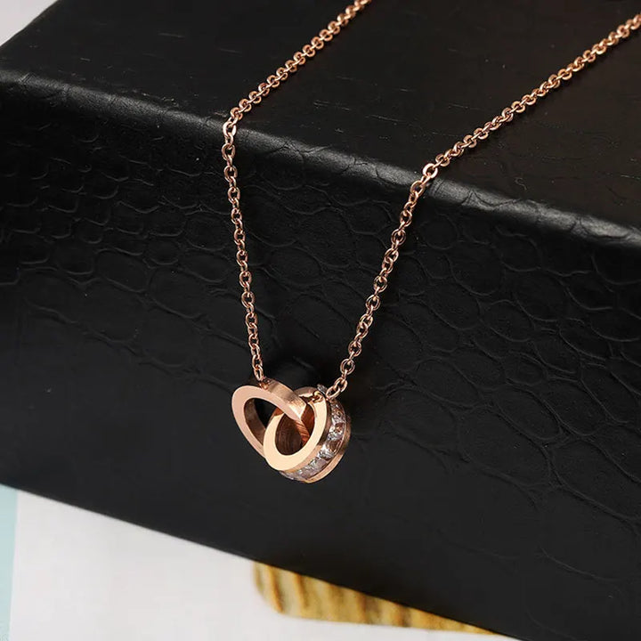 Agathe Roman Numeral Charm Necklace