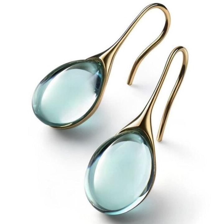 Laurine Crystal Drop Earrings in Gold and Silver