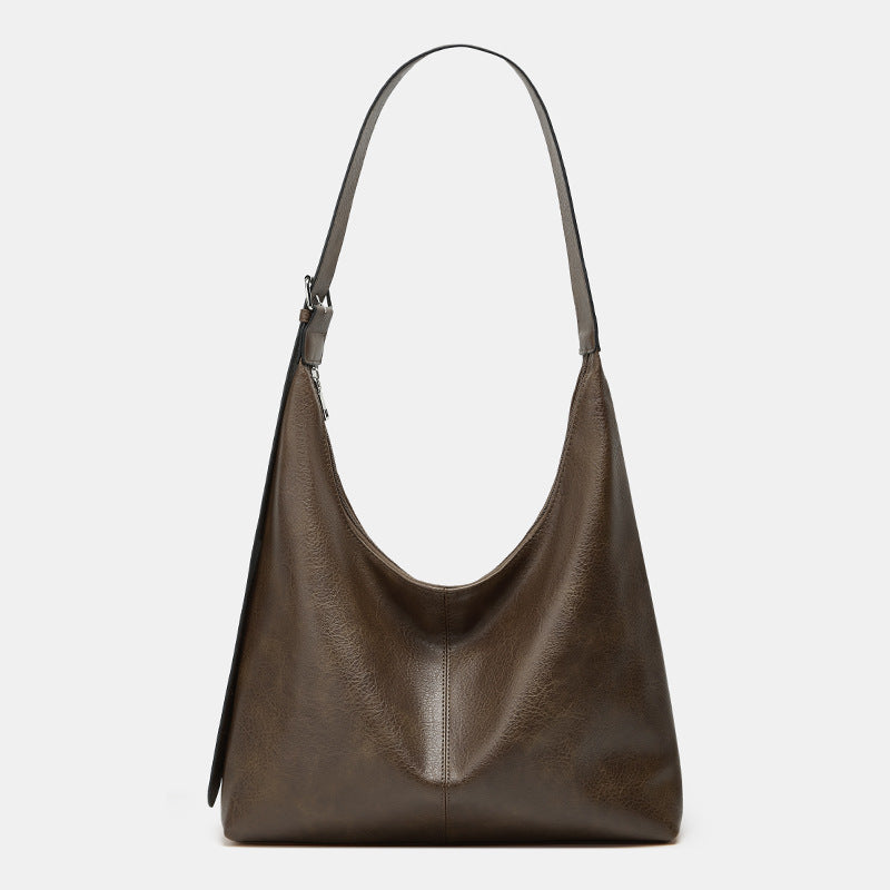 Allison Casual Solid Color Large Shoulder Crossbody Bag