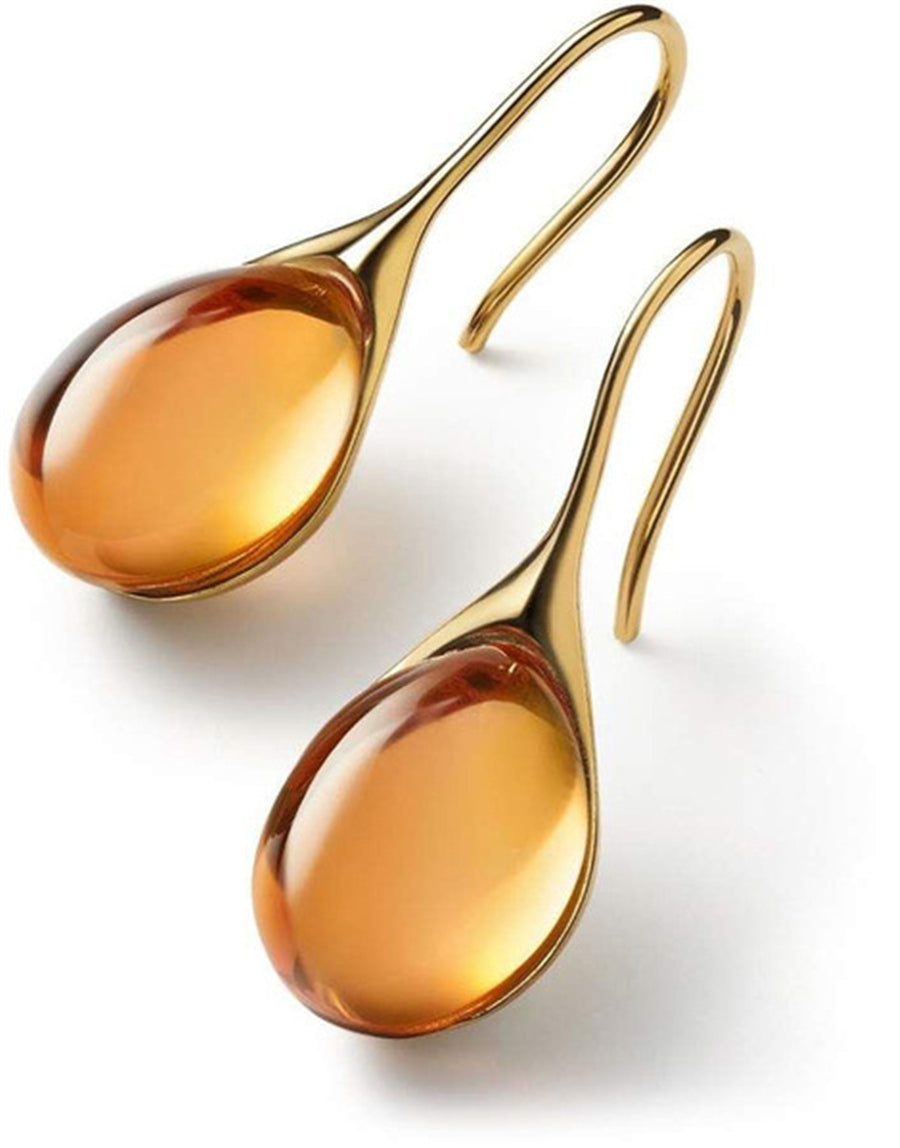 Laurine Crystal Drop Earrings in Gold and Silver