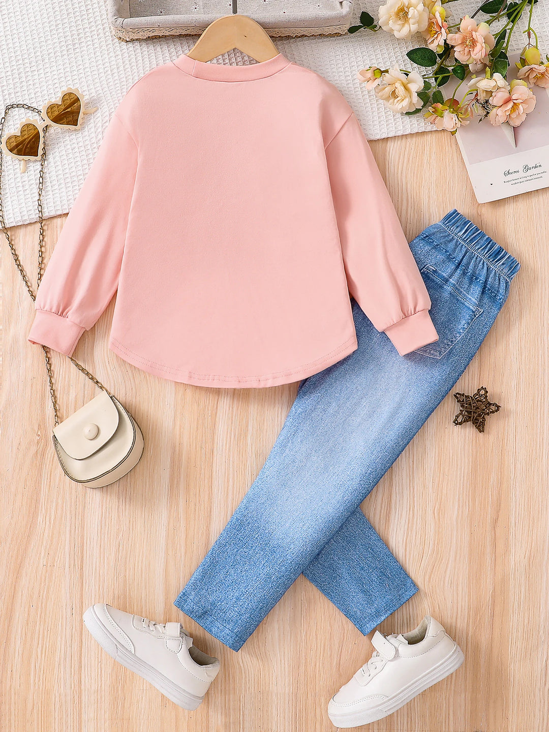 Maeve 2-Piece Spring Sweatshirt and Jeans Set