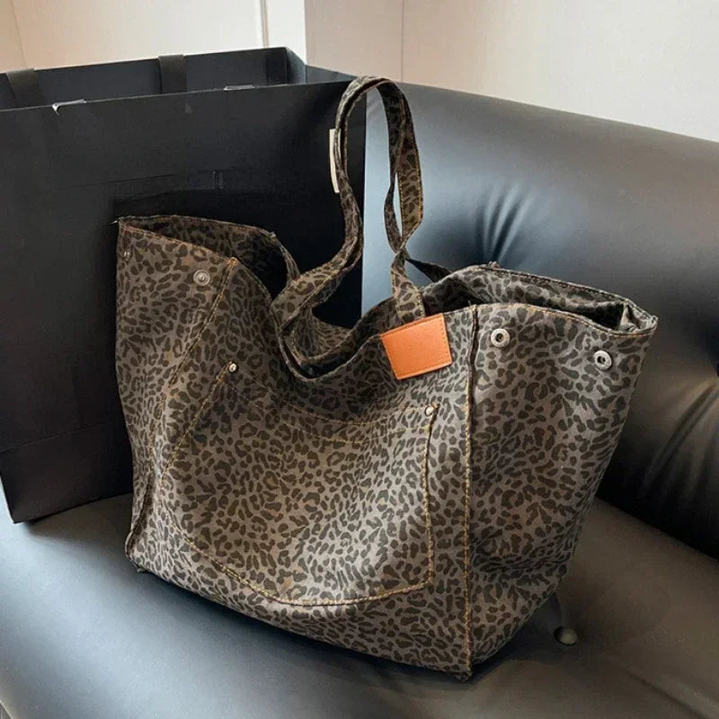 Nathalie Effortless Chic Leopard Tote Bag