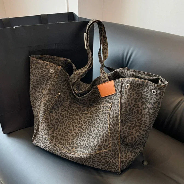 Nathalie Effortless Chic Leopard Tote Bag
