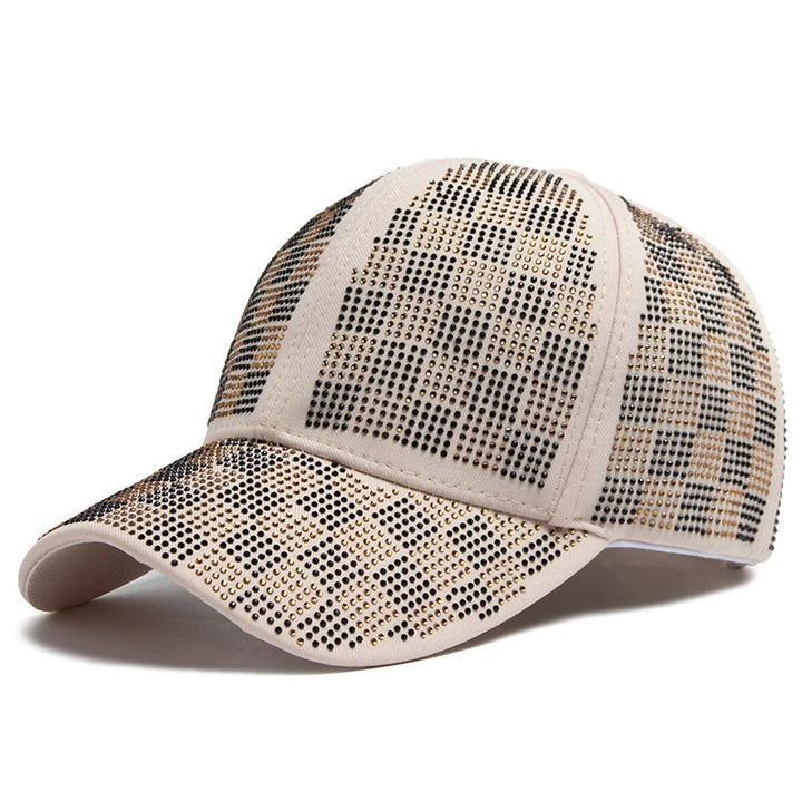 Romain Crystal Grid Cap