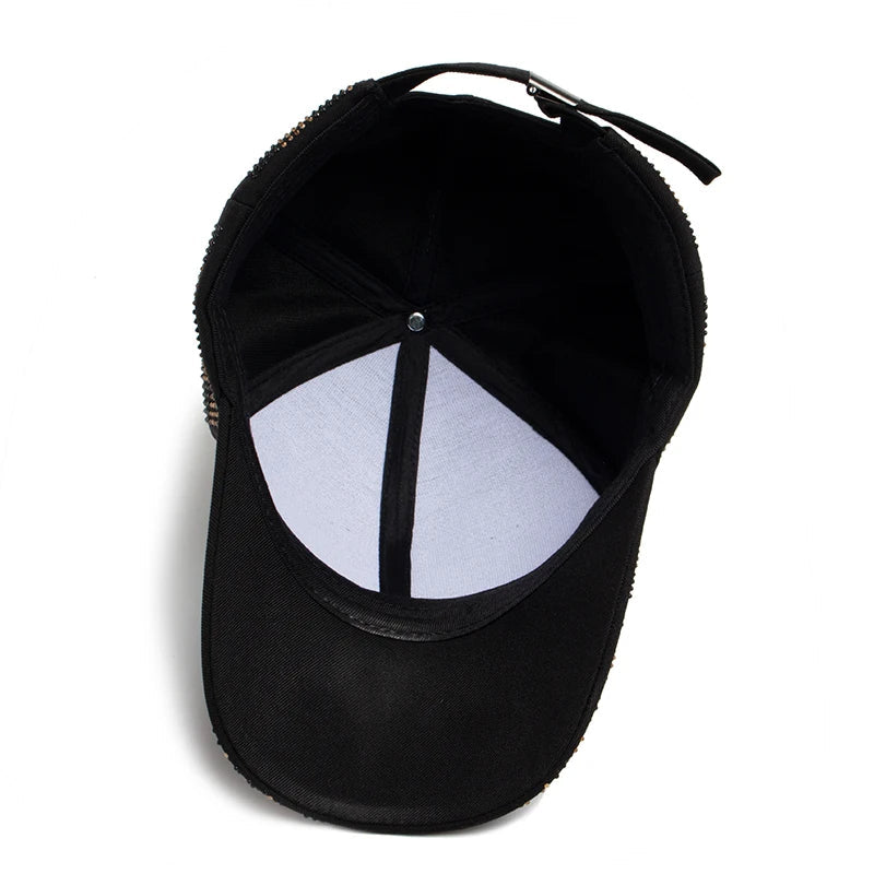 Romain Crystal Grid Cap