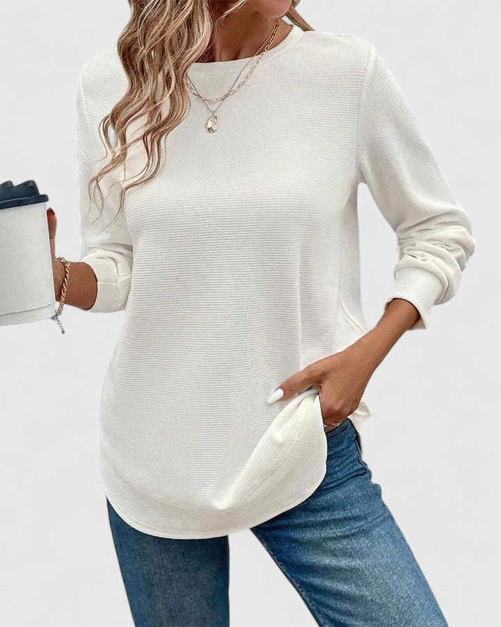 Tessa | Flattering Long Sleeve O-Neck Top