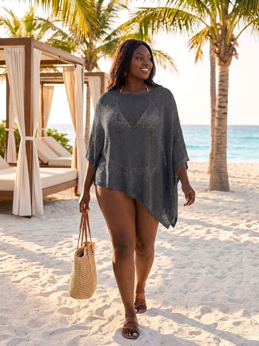 Melissa | Lightweight Fleece Summer Poncho