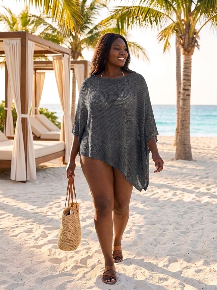 Melissa | Lightweight Fleece Summer Poncho