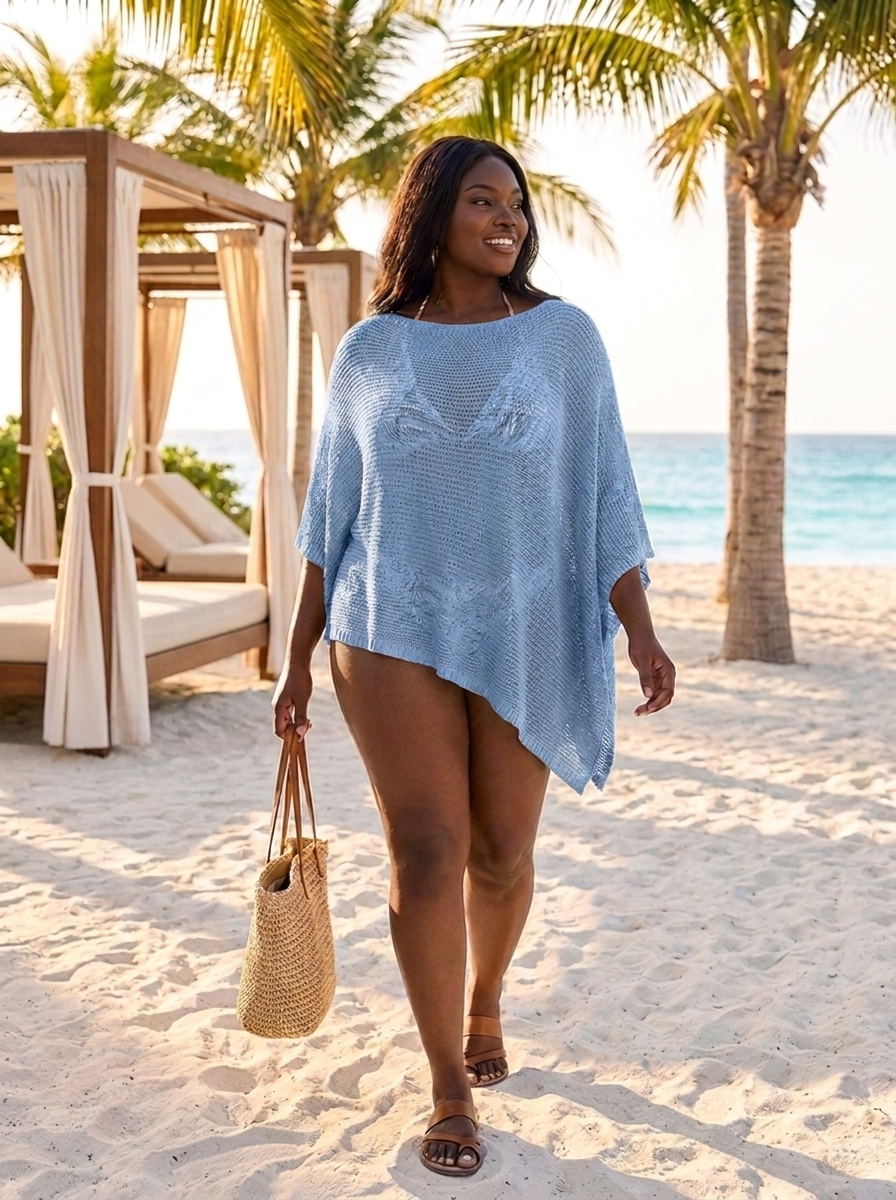 Melissa | Lightweight Fleece Summer Poncho