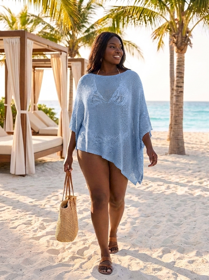 Melissa | Lightweight Fleece Summer Poncho