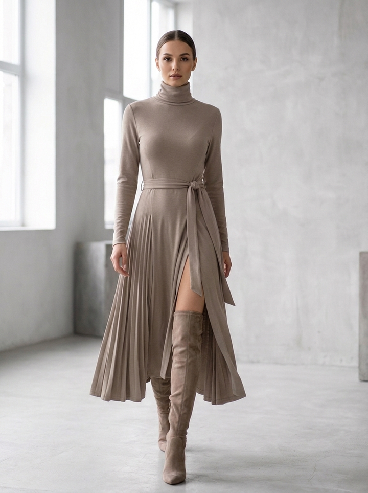 Sydney-Marie | Long-Sleeve Midi Dress