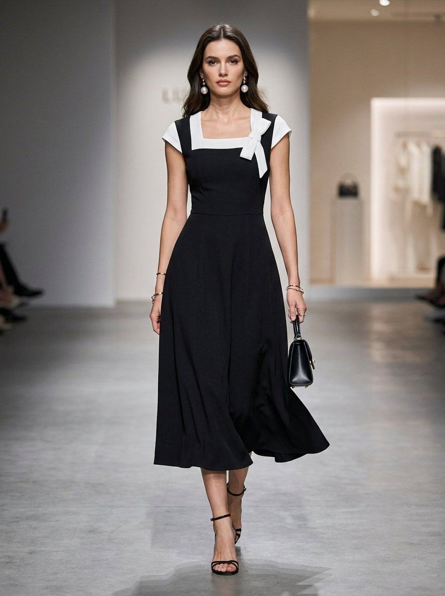 Brielle | Cap-Sleeve Waist Midi Dress