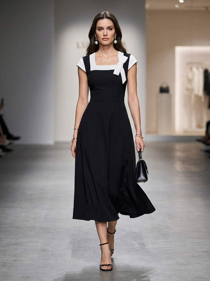 Brielle | Cap-Sleeve Waist Midi Dress