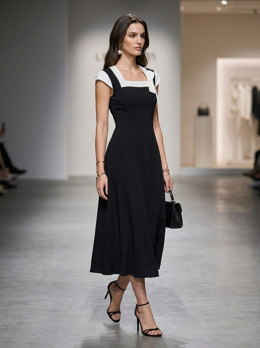 Brielle | Cap-Sleeve Waist Midi Dress
