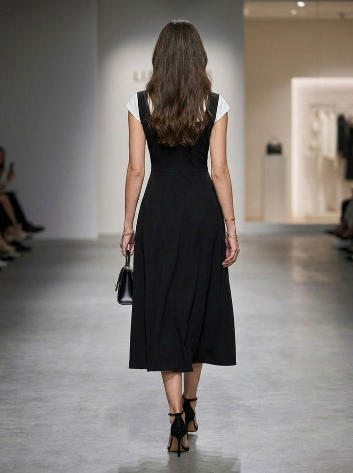 Brielle | Cap-Sleeve Waist Midi Dress