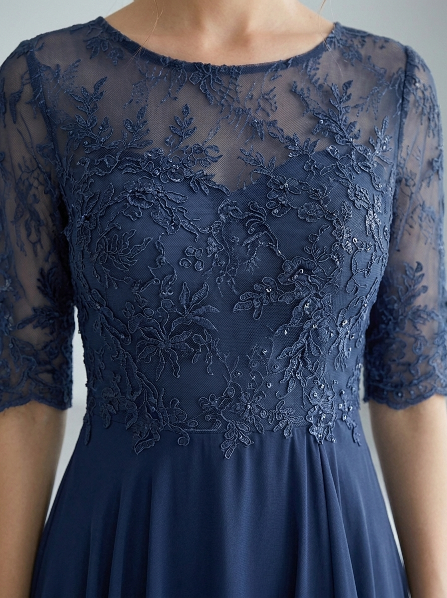 Whitney | Flattering Lace Midi Dress