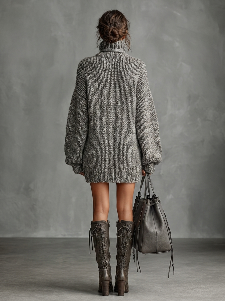 Garance | High-Neck Bow Tie Mini Dress