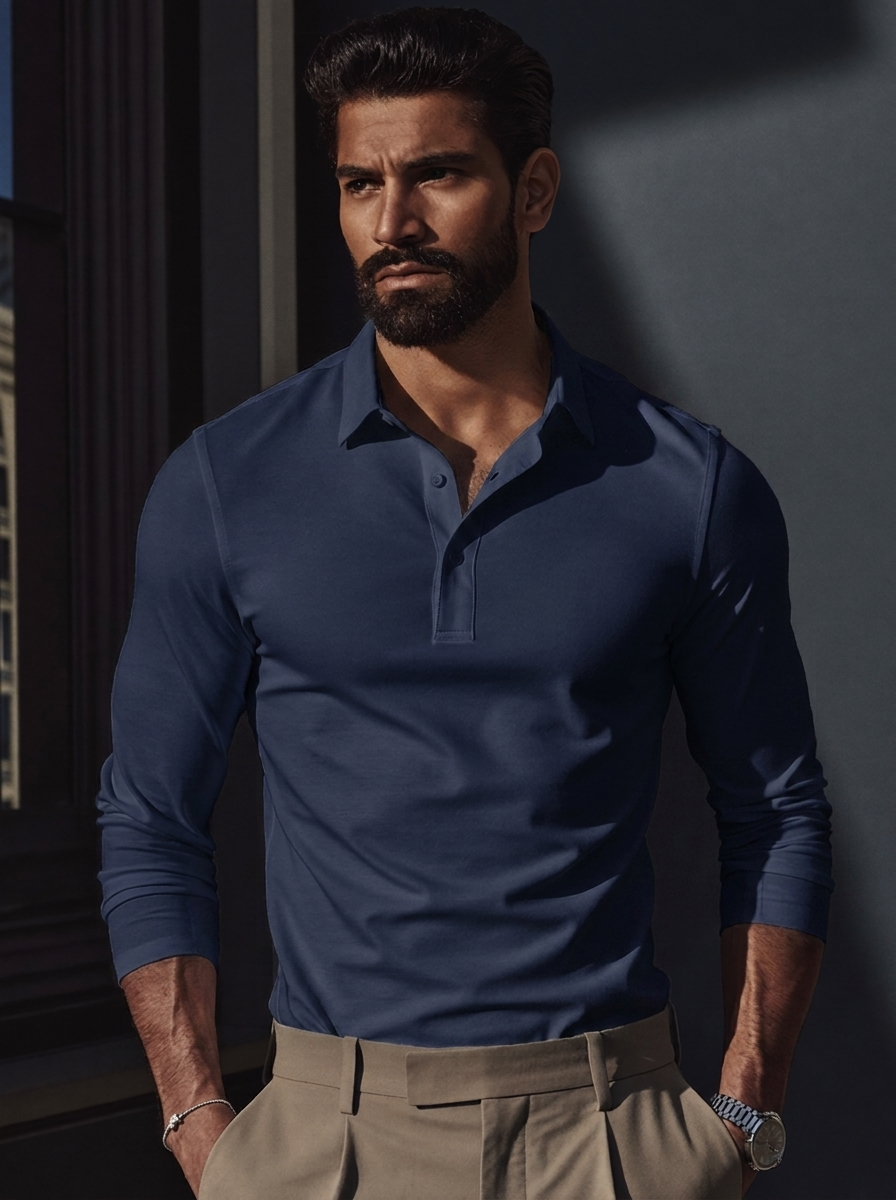 Baptiste | Everyday Comfort Long Sleeve Polo