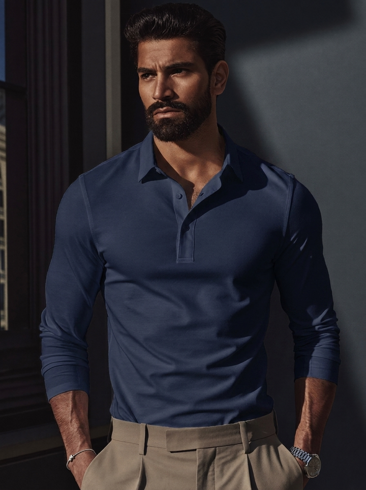 Baptiste | Everyday Comfort Long Sleeve Polo