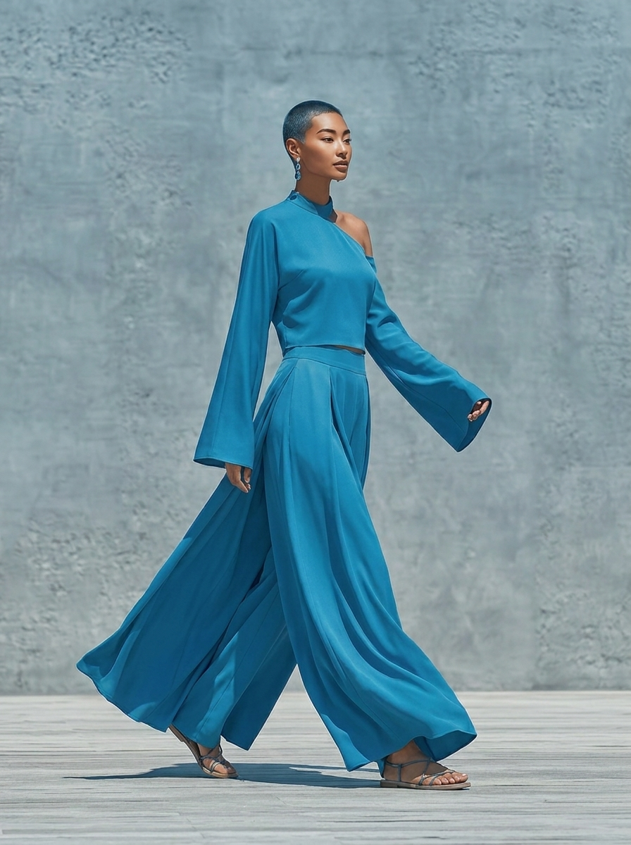 Lise | One-Shoulder Top &amp; High-Waist Maxi Skirt Set