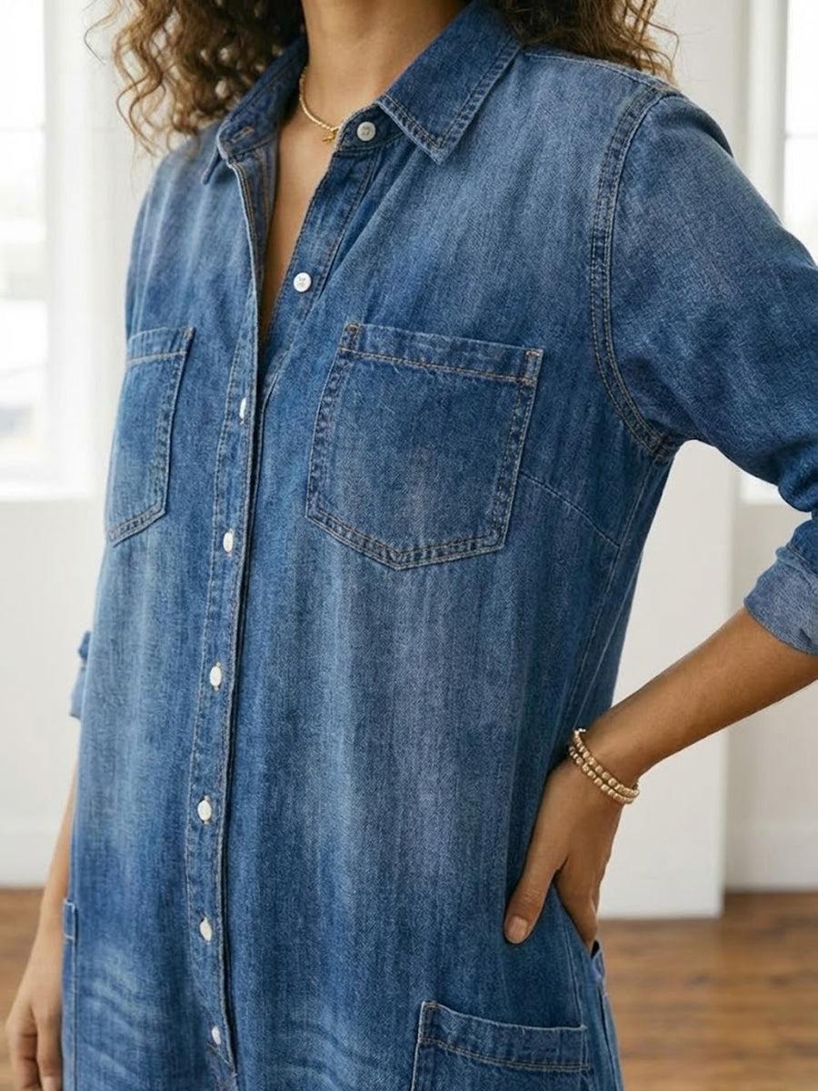 Émilie | Flattering Vintage Denim Jumpsuit