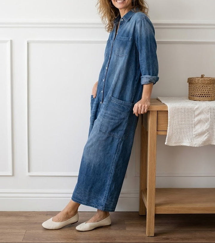Émilie | Flattering Vintage Denim Jumpsuit