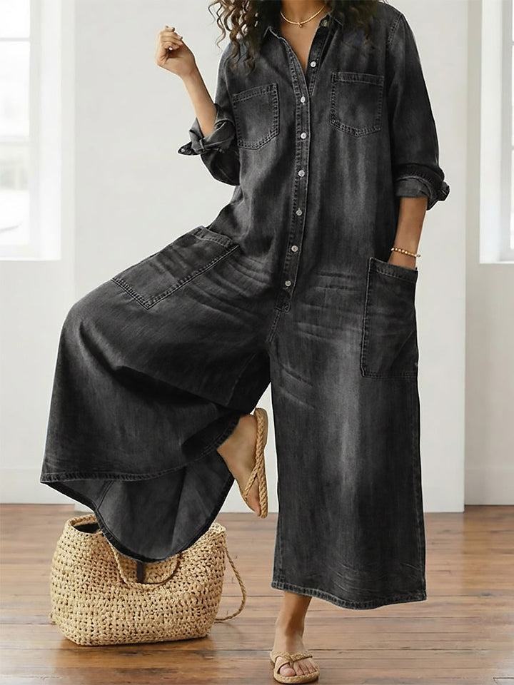 Émilie | Flattering Vintage Denim Jumpsuit