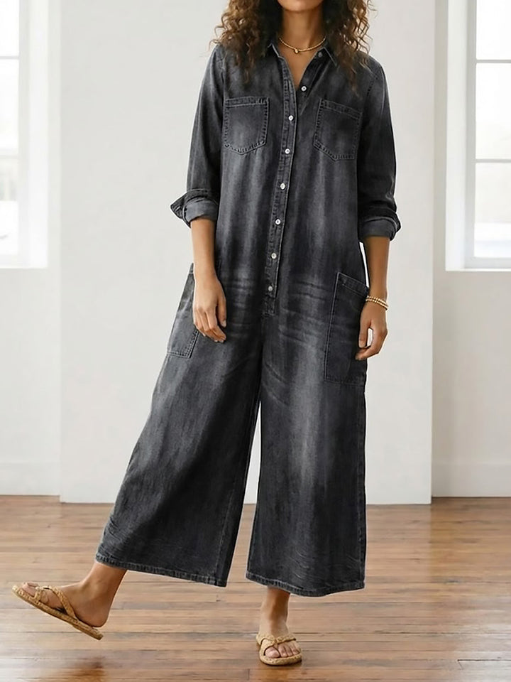 Émilie | Flattering Vintage Denim Jumpsuit